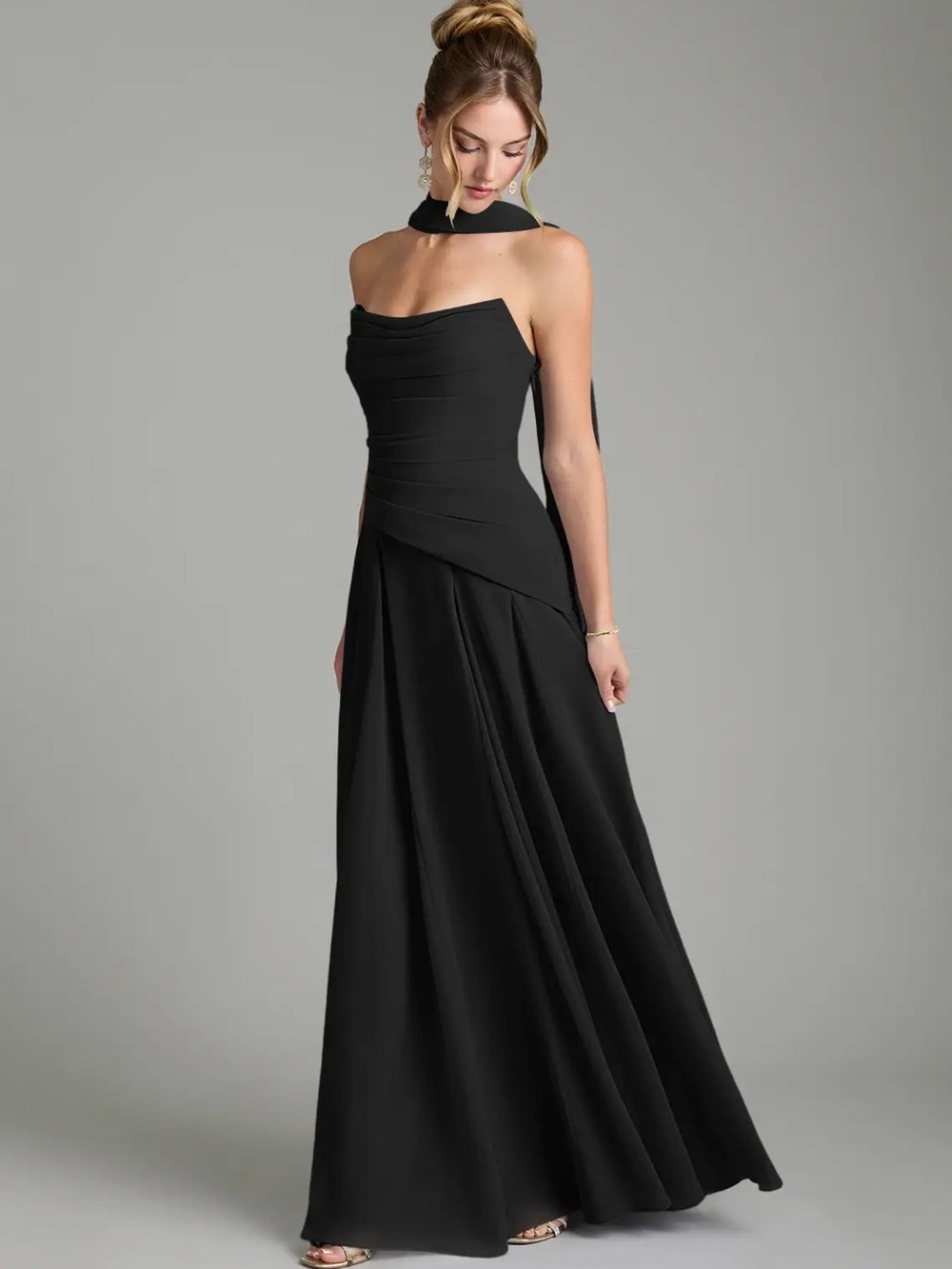Azazie Black Gabriela Dress